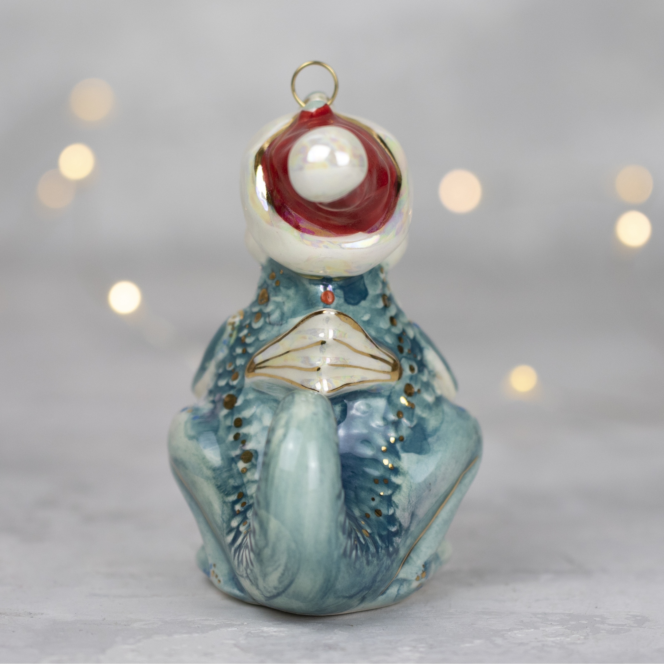 Елочная игрушка Дракон в шапке