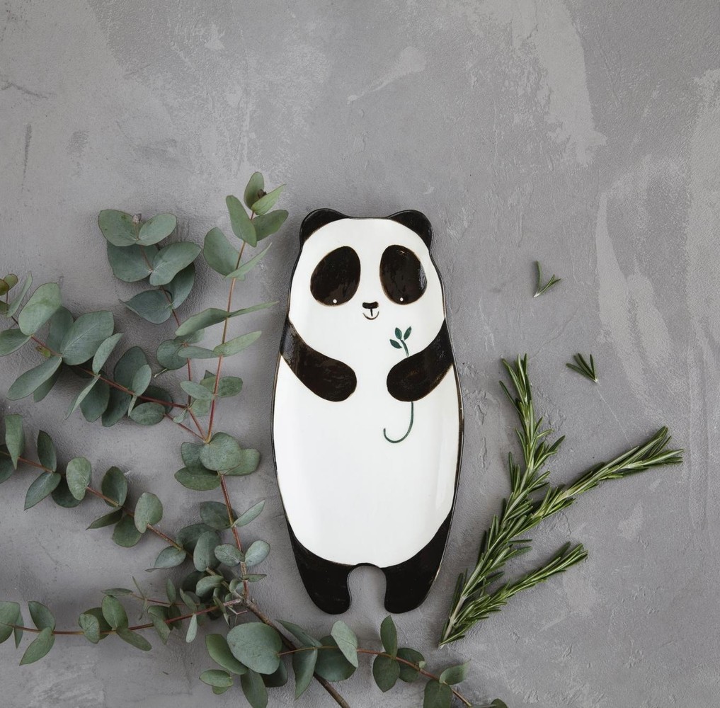 Тарелка Дружелюбная панда