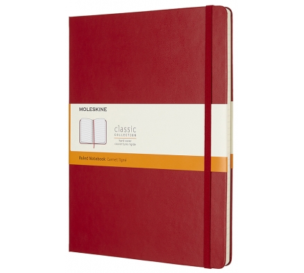 Записная книжка Classic XLarge (в линейку) красный