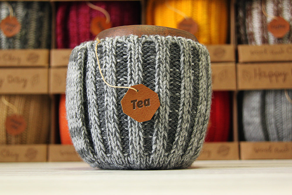 Вязаная кружка Пуэр