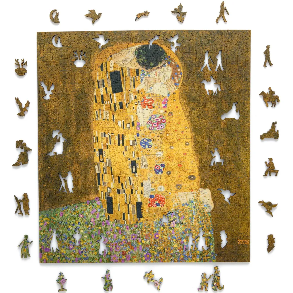Деревянный пазл Климт Поцелуй