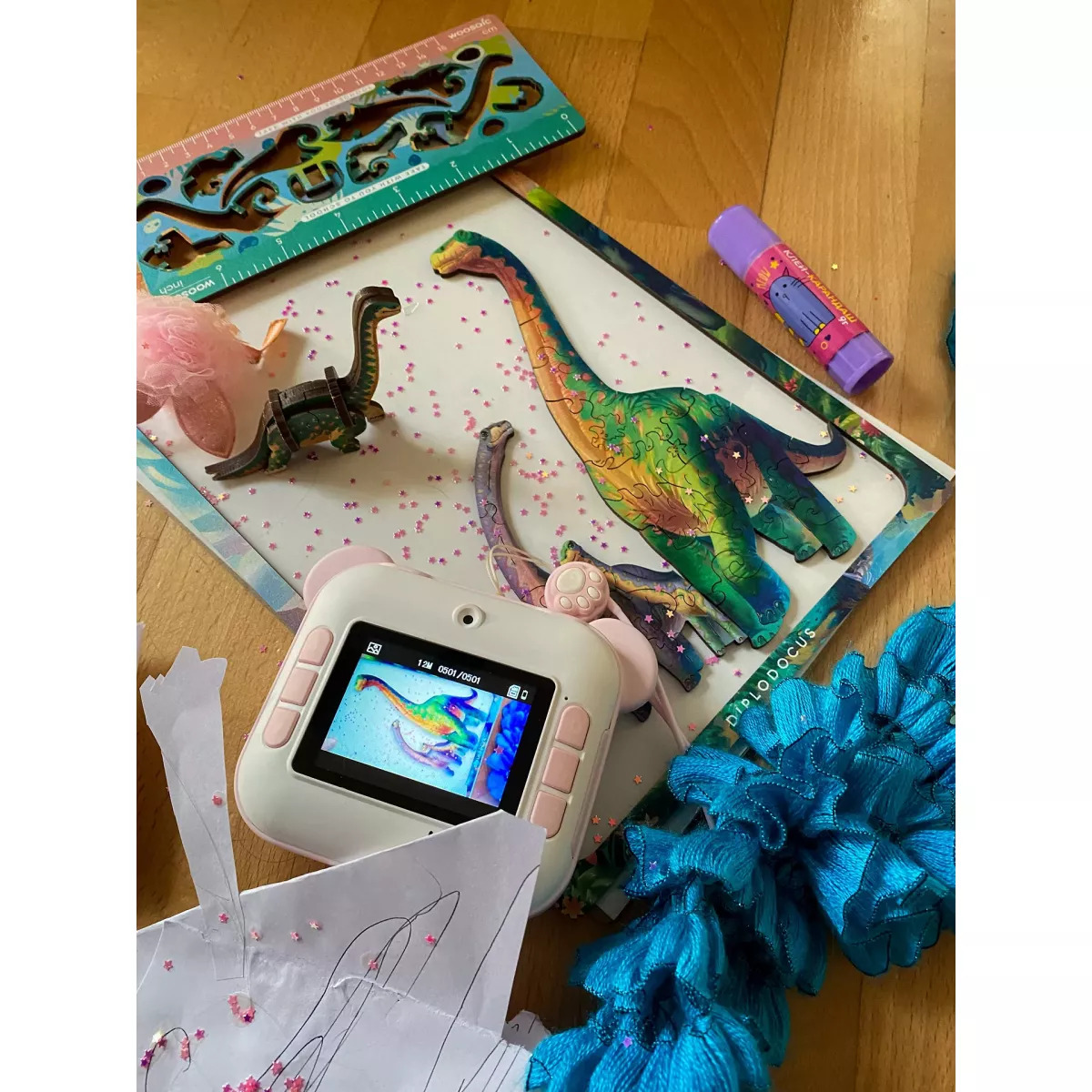 Деревянный пазл Диплодок