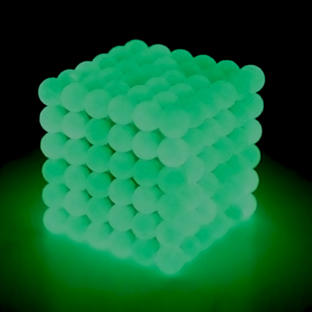 Магнитный куб Magnetic Cube светящийся в темноте, 216 шариков, 5 мм