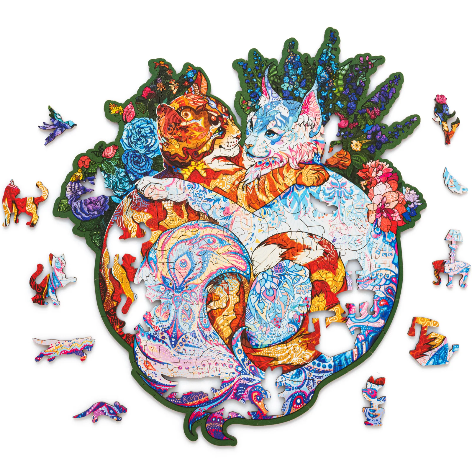 Деревянный пазл Влюбленные Коты S