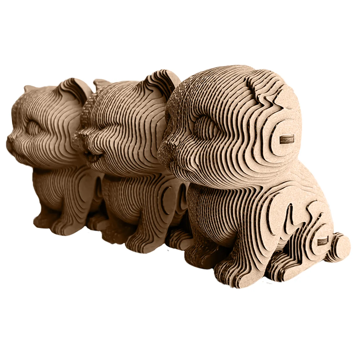 Картонный 3D конструктор Qbrix - Три котика