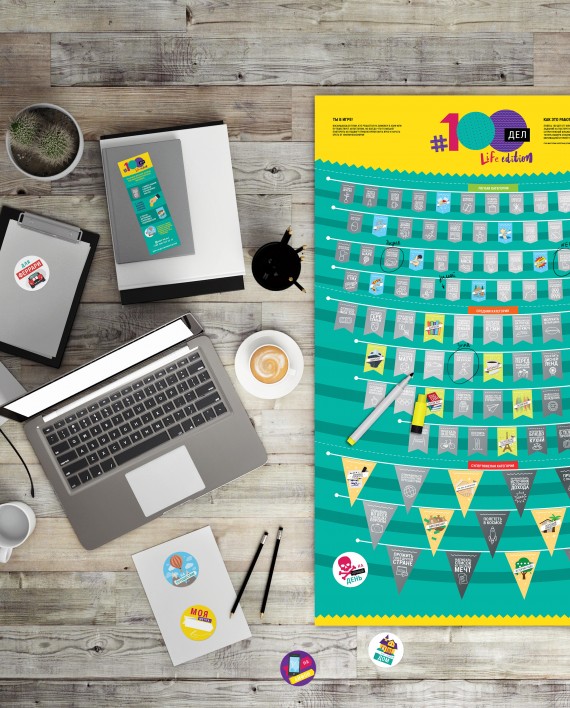 Скретч постер #100 дел LIFE edition