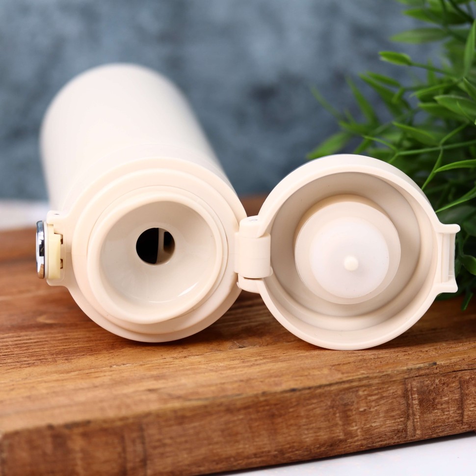 Термос с датчиком температуры Сlassic style (white), 420 мл