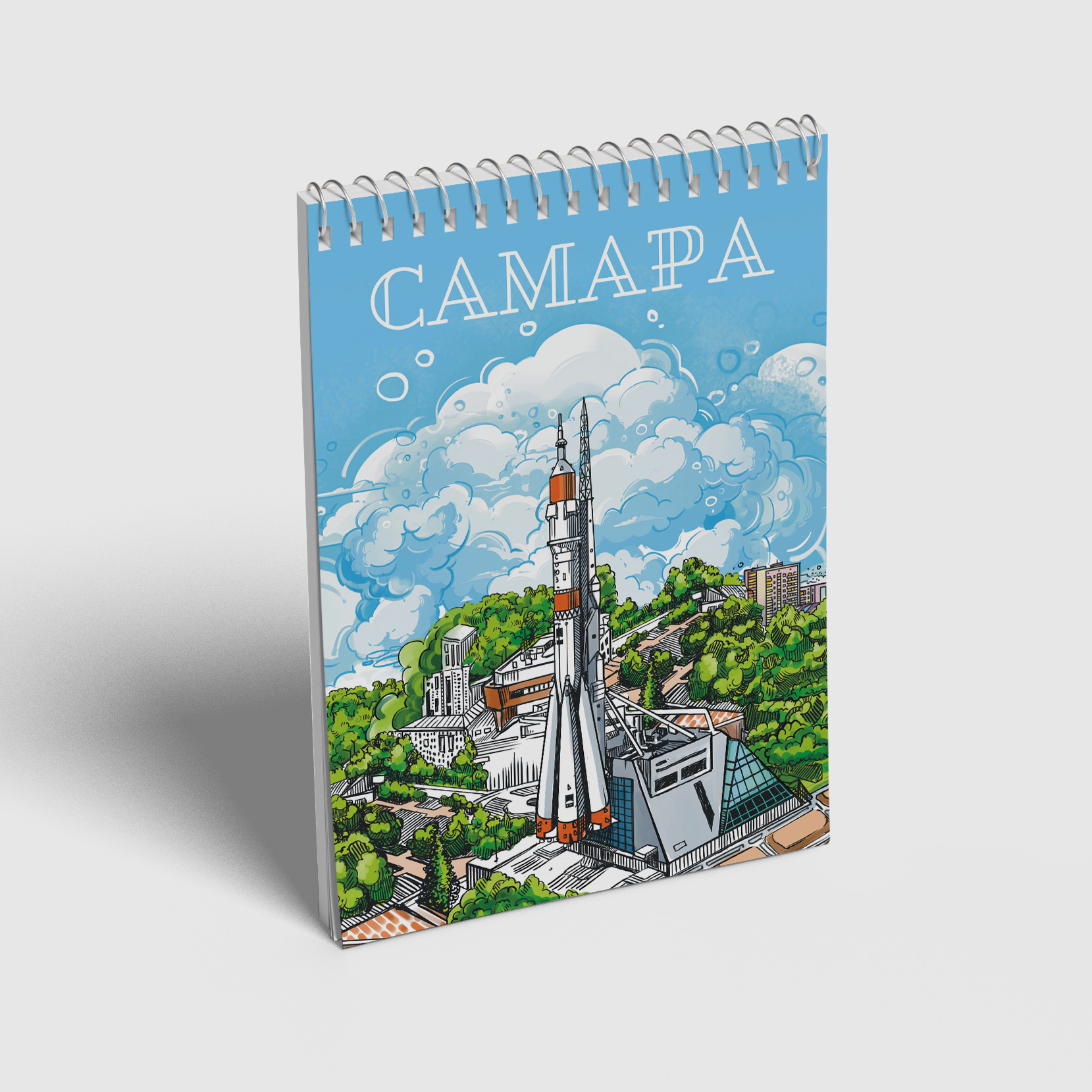 Блокнот Самара Космическая А6 (на гребне)