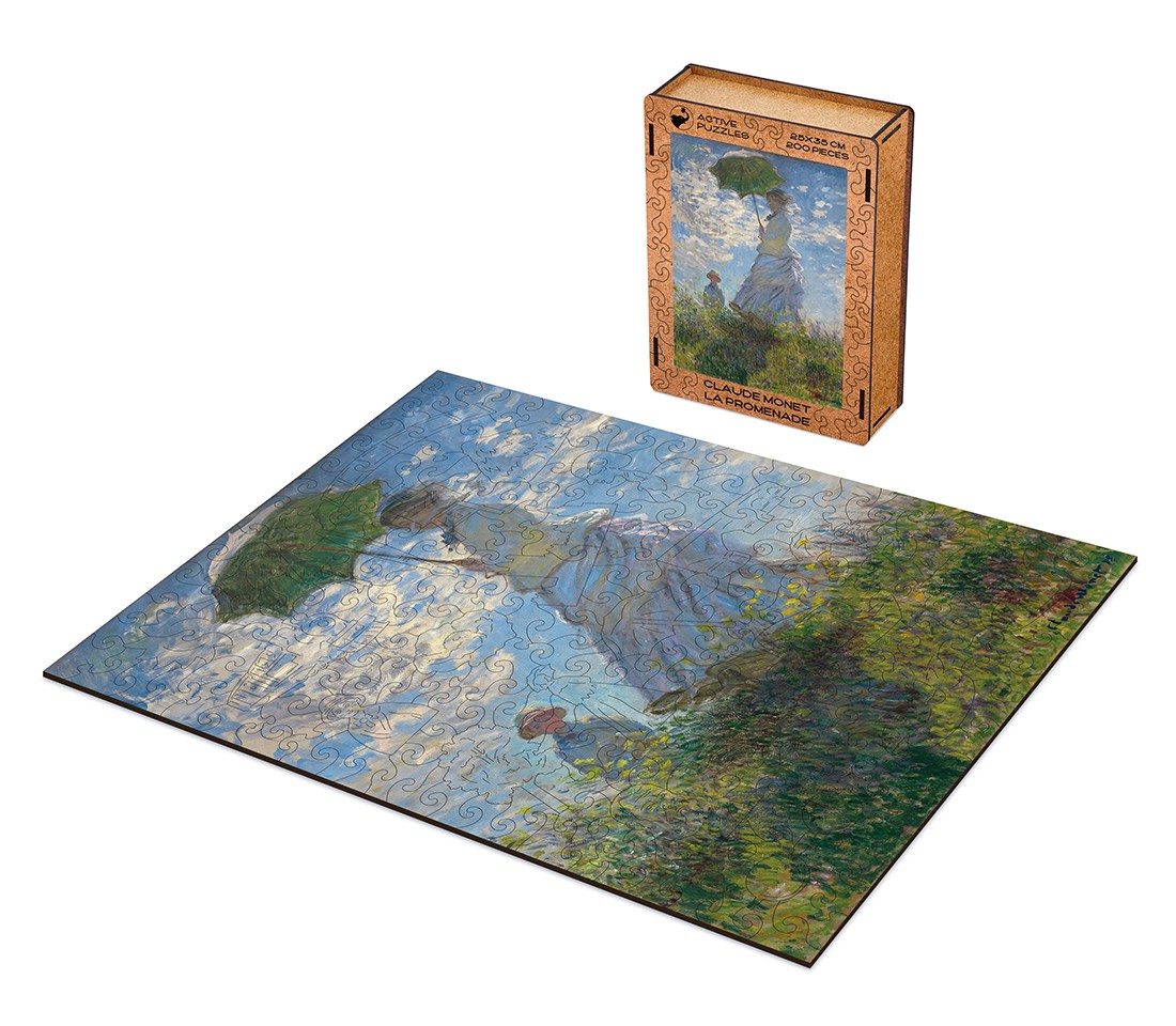 Деревянный пазл Клод Моне. Дама с зонтиком