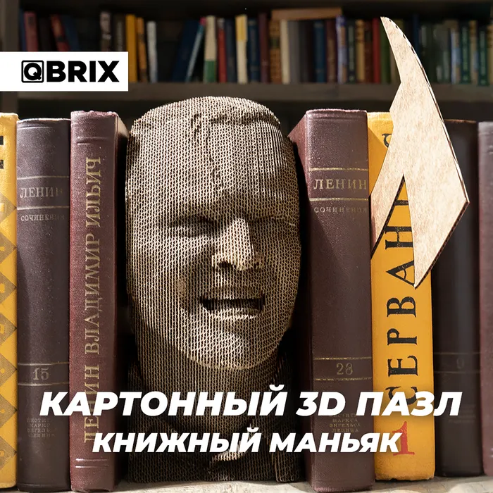 Картонный 3D конструктор Qbrix - Книжный Маньяк