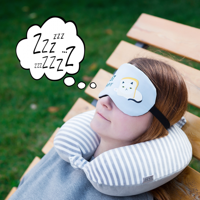 Подушка для путешествий Полосочки (серая)