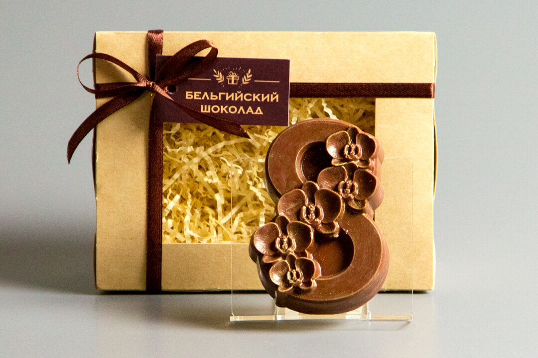 Шоколадная фигурка 8 марта. Орхидеи