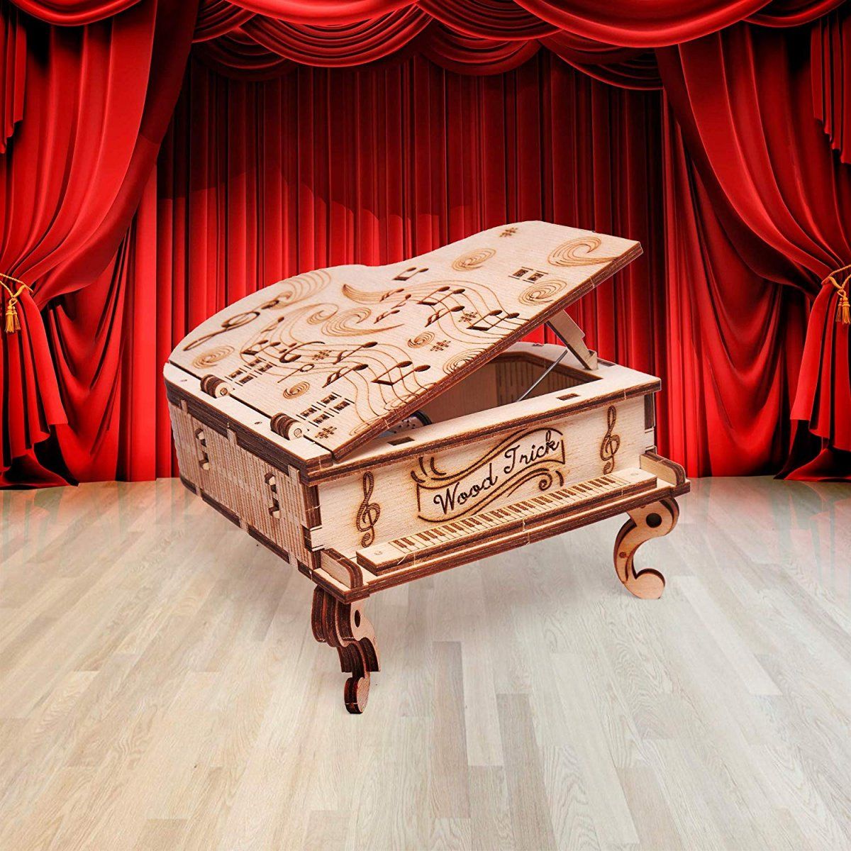 Сборная музыкальная шкатулка Wood Trick Рояль