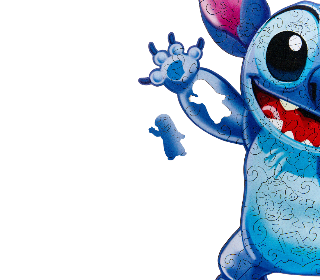 Деревянный пазл Стич