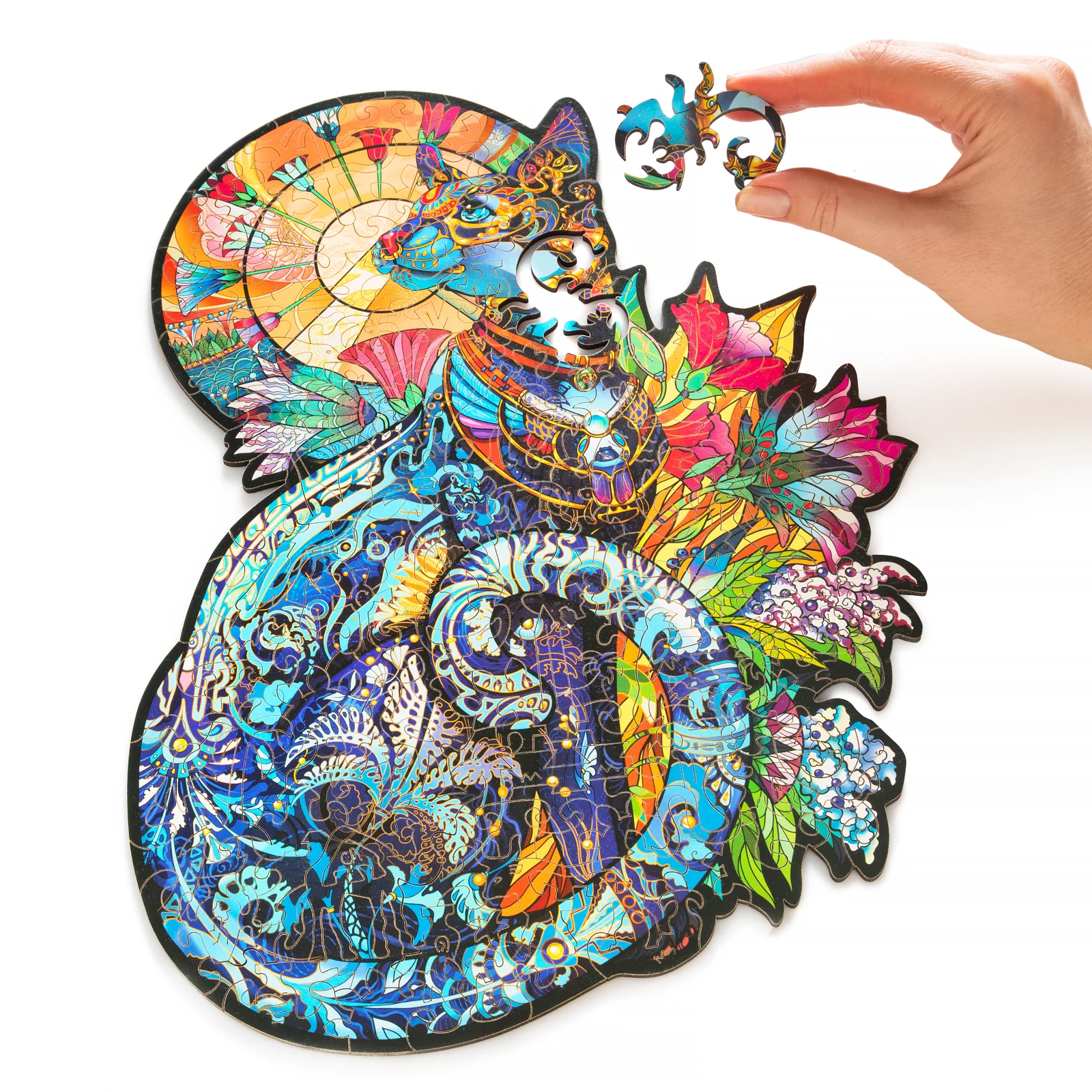 Деревянный пазл Египетская Кошка S