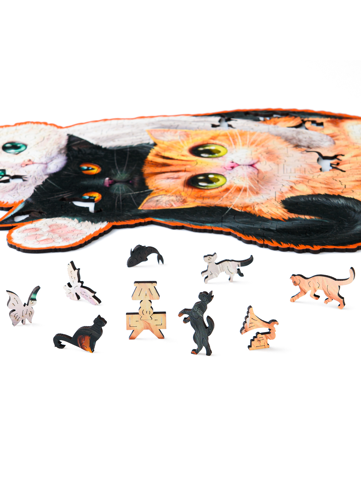 Деревянный пазл Котики DL