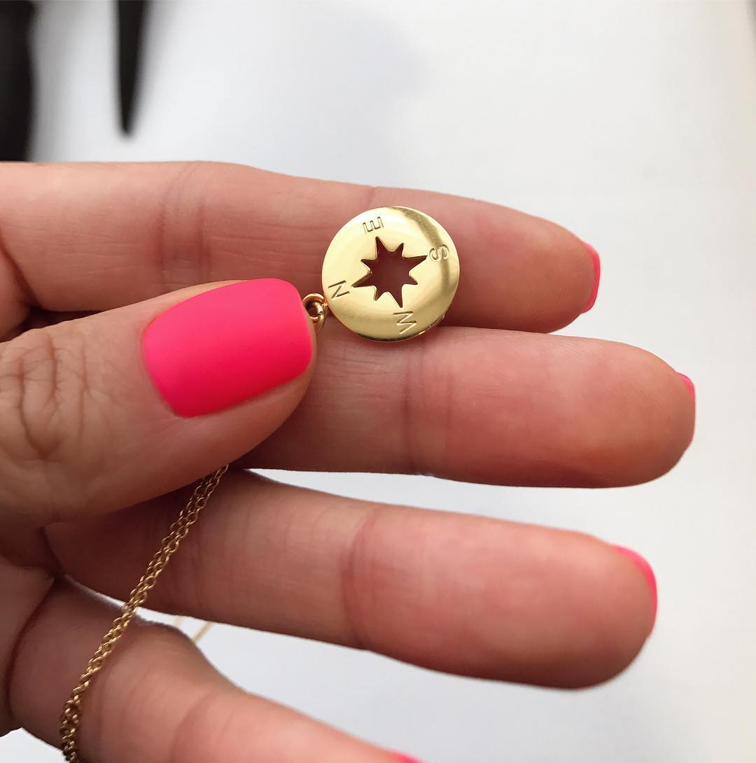 Подвеска Minimal Роза ветров (цвет серебро)