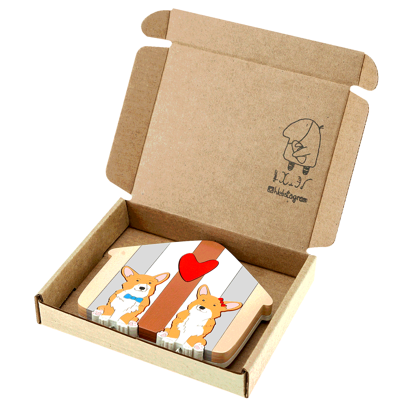 Ключница двойная Корги