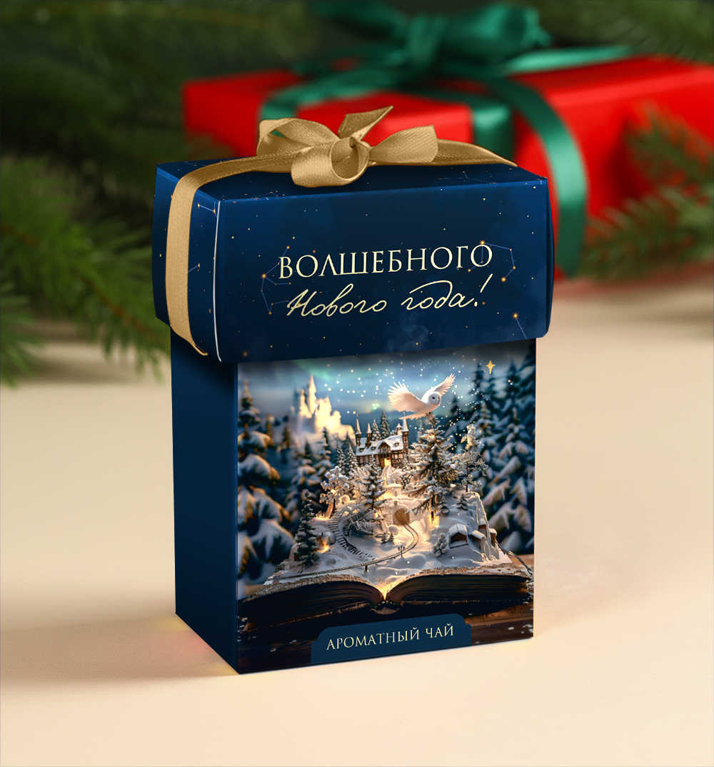 Чай в подарочной упаковке Волшебного Нового года (чёрный с чабрецом) 50 г