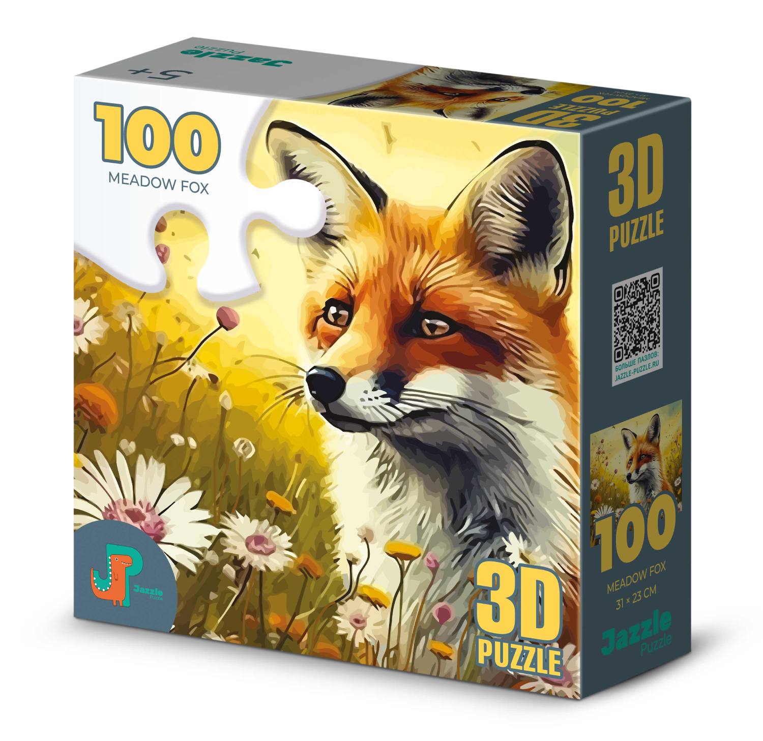 Пазл 3D Луговая лиса, 100 деталей (16016)