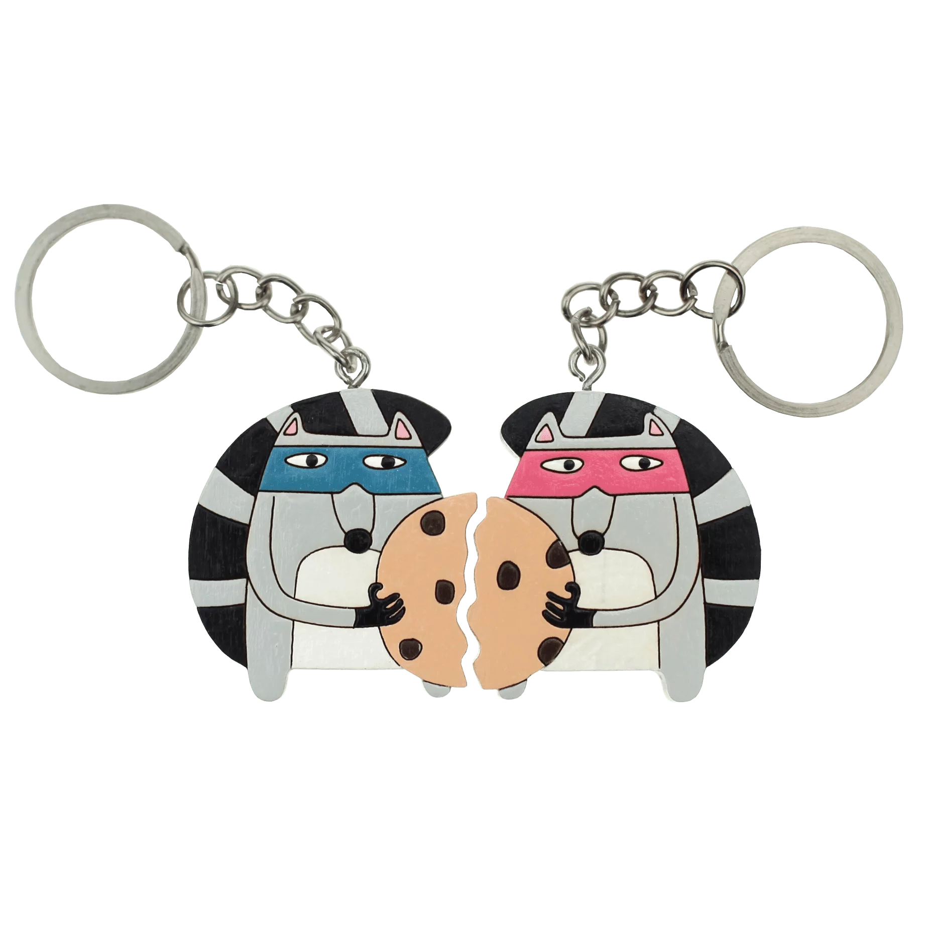 Брелок парный Еноты с печеньем