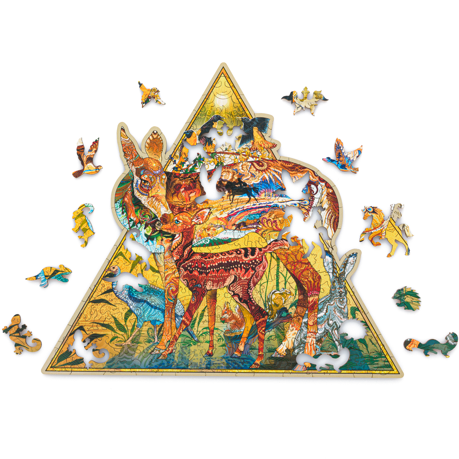 Деревянный пазл Олени S