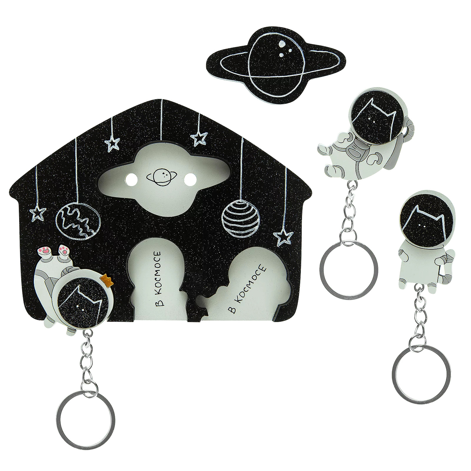 Ключница тройная Космокоты
