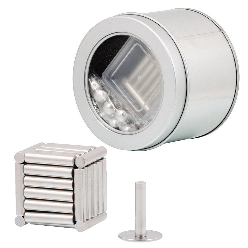 Магнитный конструктор-головоломка Шарики 11мм и Цилиндры, сталь