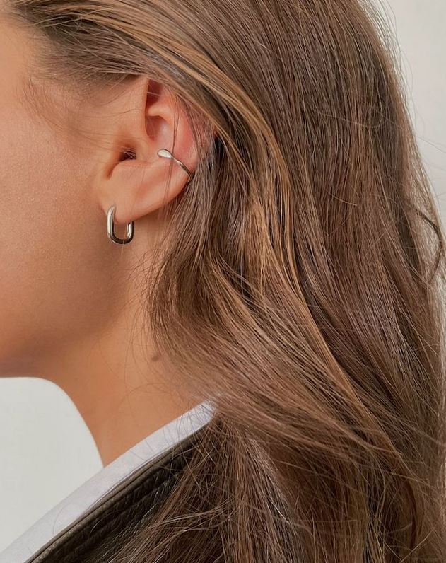 Серьги Minimal Мини-карабины (серебро)