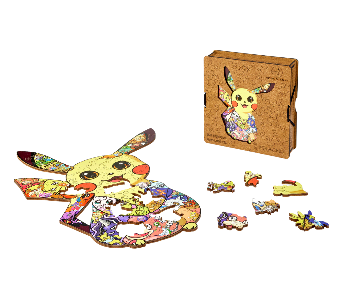 Деревянный пазл Пикачу