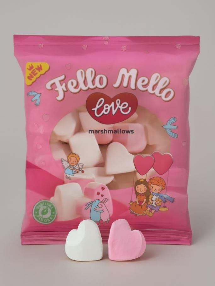 Жевательный зефир Marshmallows Fello Mello Love, 85 гр	