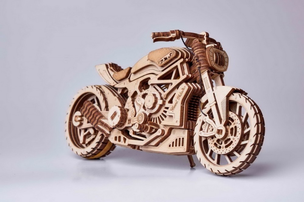Механическая сборная модель Wood Trick Мотоцикл DMS
