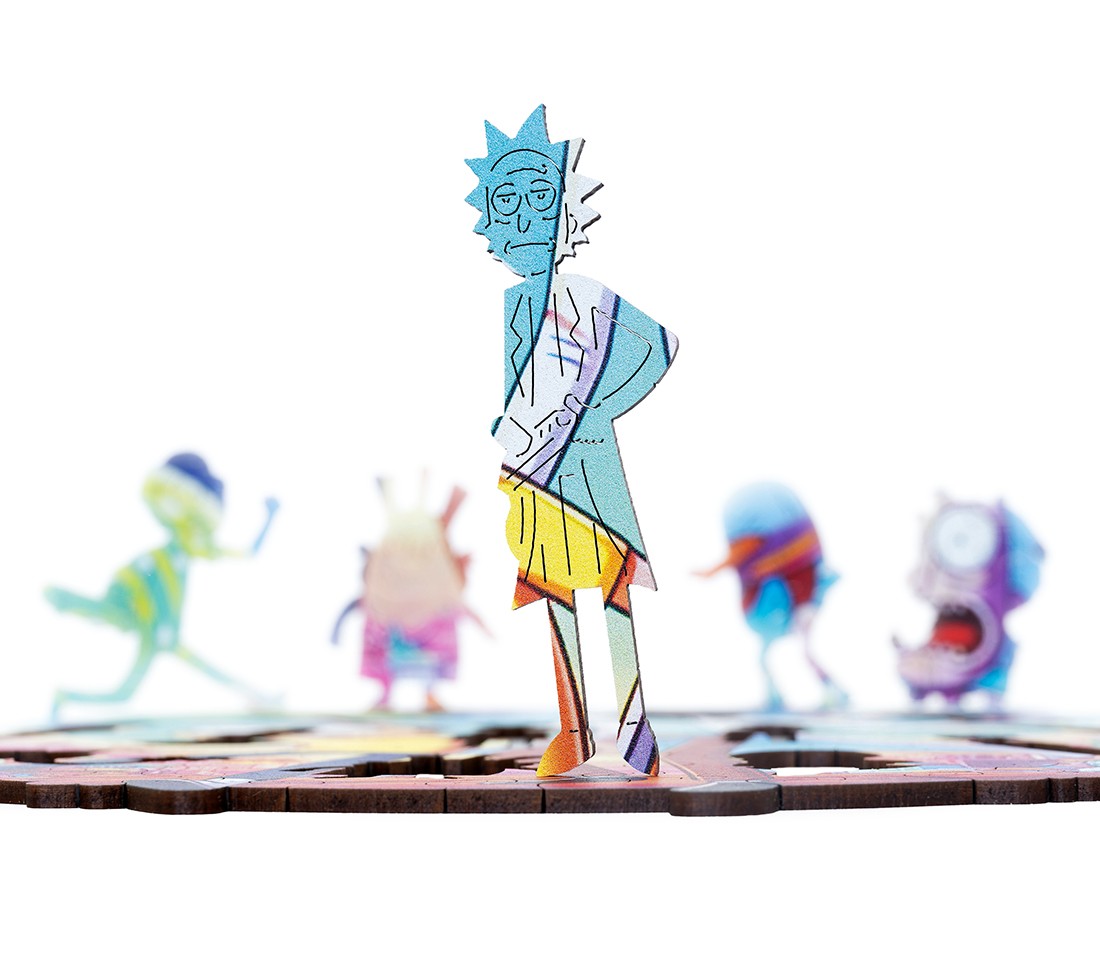 Деревянный пазл Рик и Морти