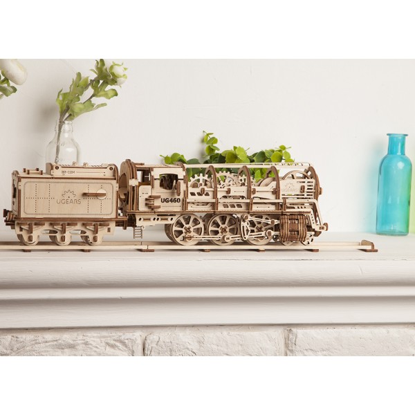 3D-пазл UGears Локомотив с тендером VЭкспресс