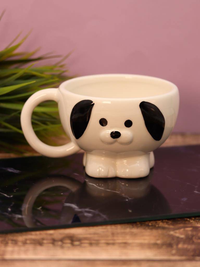 Кружка керамическая Puppy ears (white)