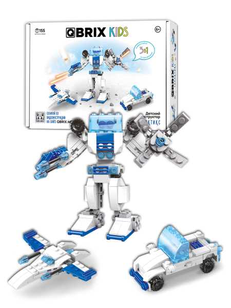Конструктор Qbrix Kids Галактикс 3 в 1