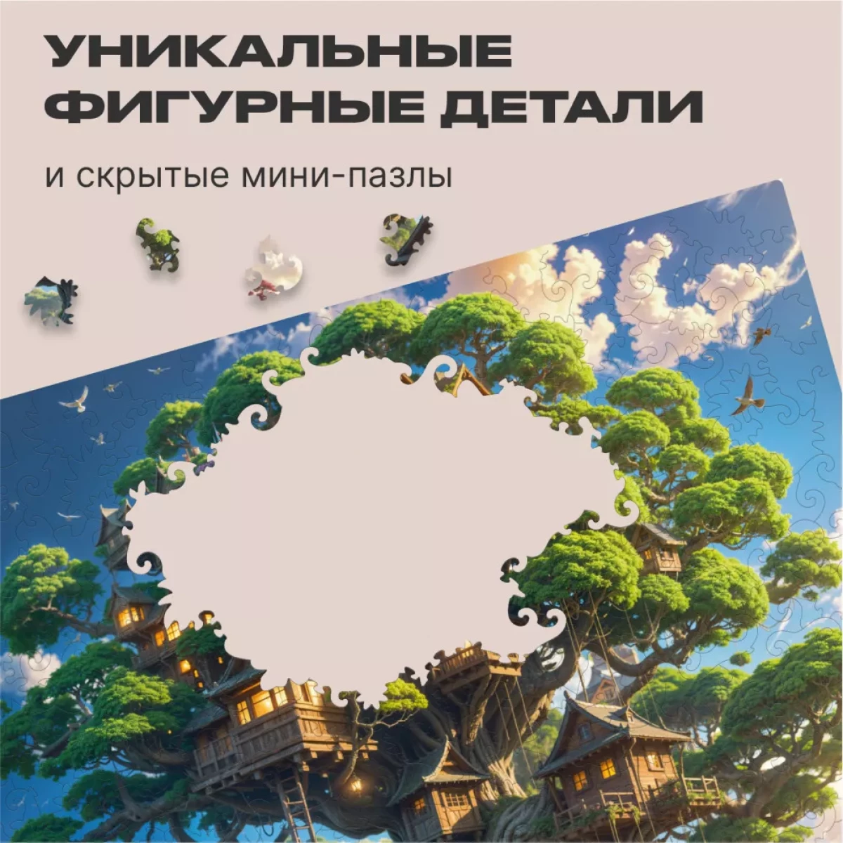 Деревянный пазл Парящий лес, 500 дет.