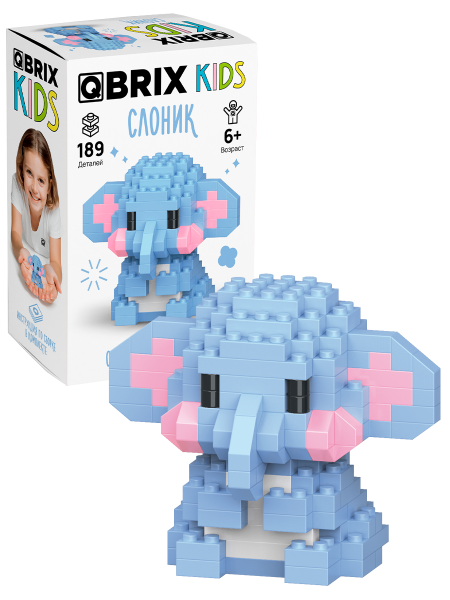 Конструктор Qbrix Kids Слоник (мини)