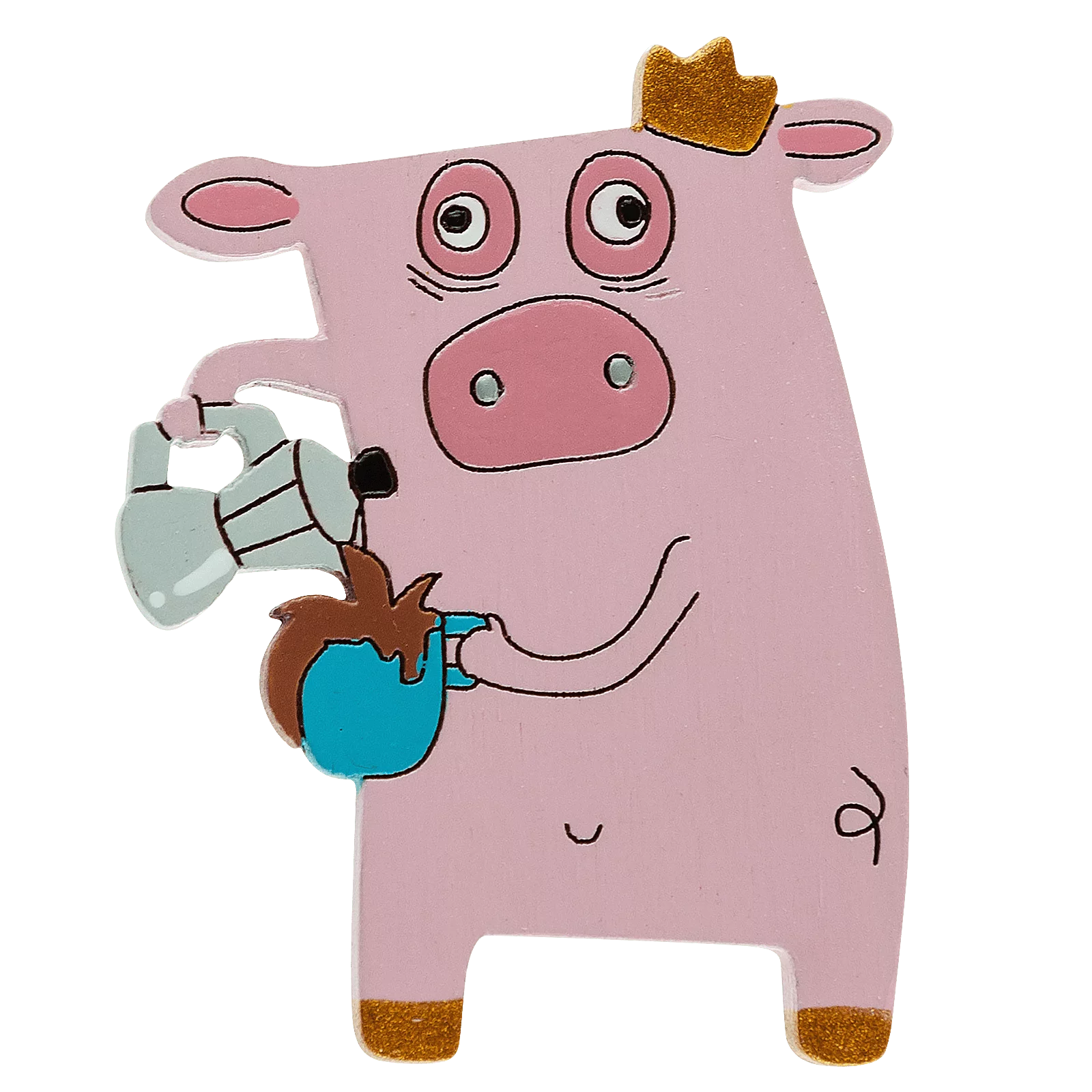 Брошь сВинчик с кофе