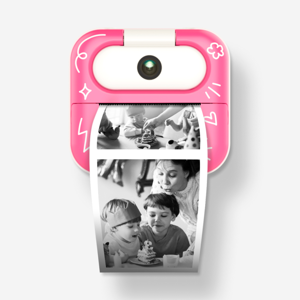 Фотоаппарат моментальной печати с Bluetooth LUMICAM DK05 Printy pink