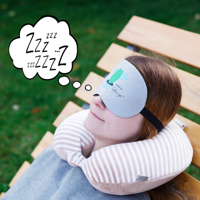 Подушка для путешествий Полосочки (бежевая)