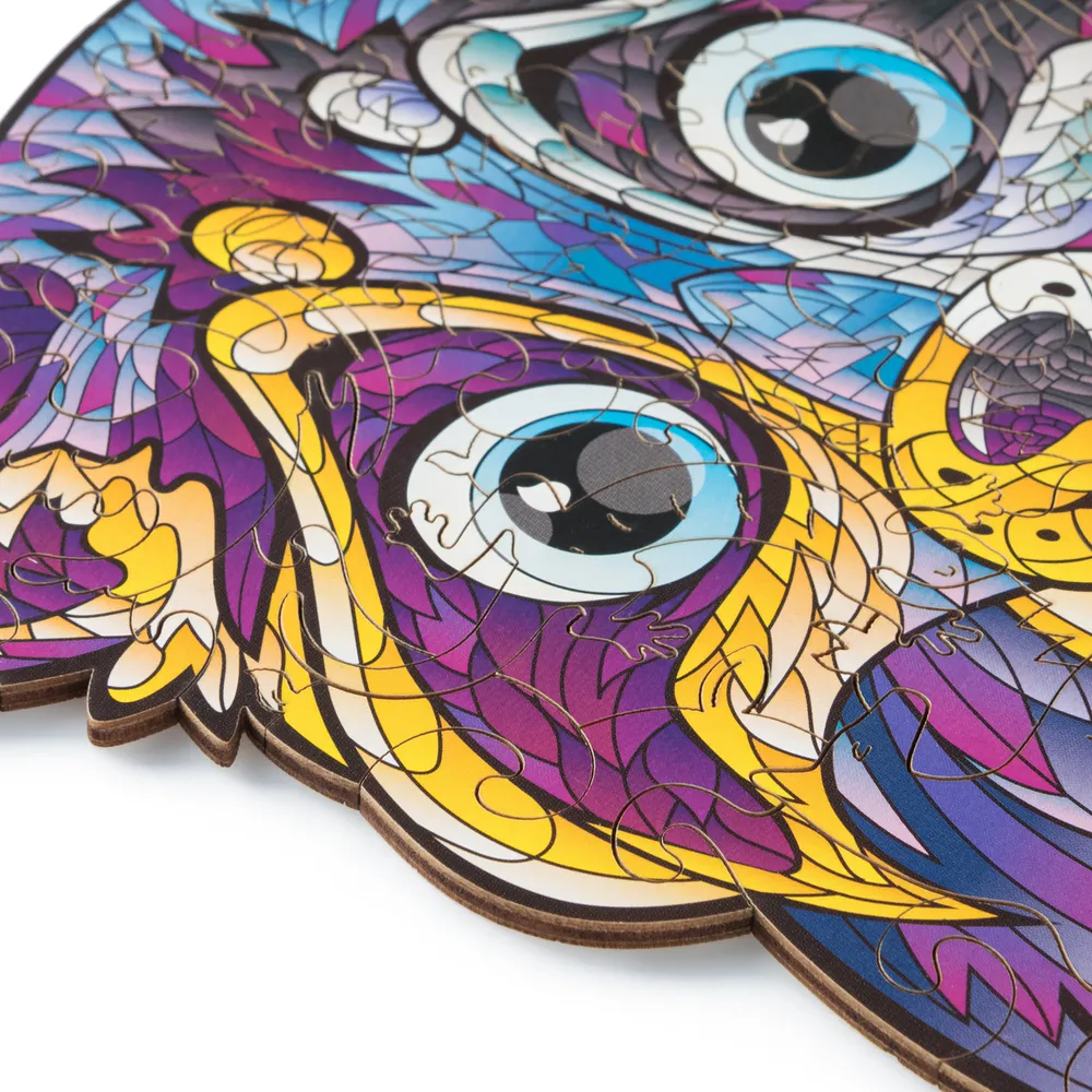 Деревянный пазл Енот S, 16х23 см, 84 детали EnotS