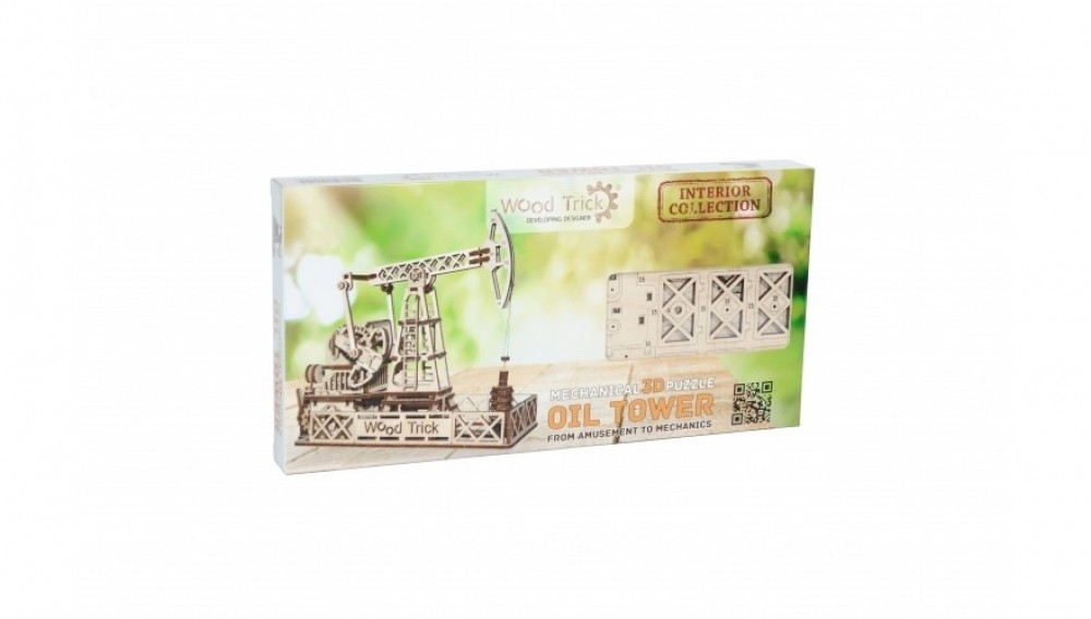 Механический 3D-пазл из дерева Wood Trick Нефтяная Вышка