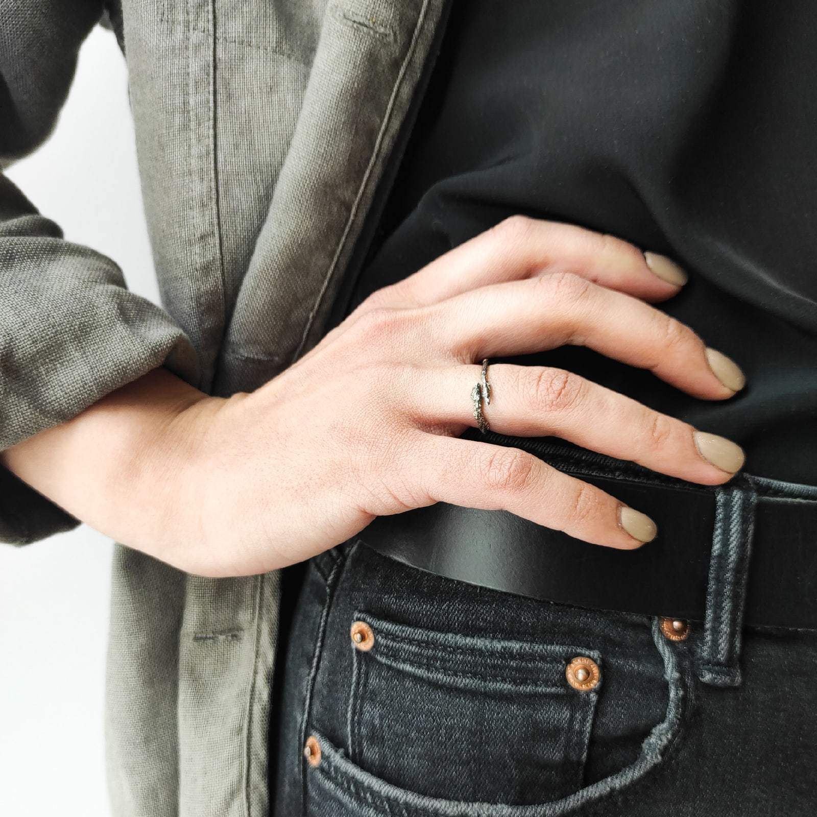 Кольцо Веточка (латунь)