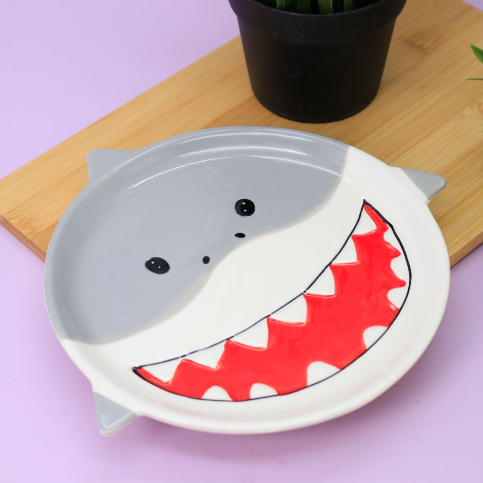 Тарелка керамическая Shark plate