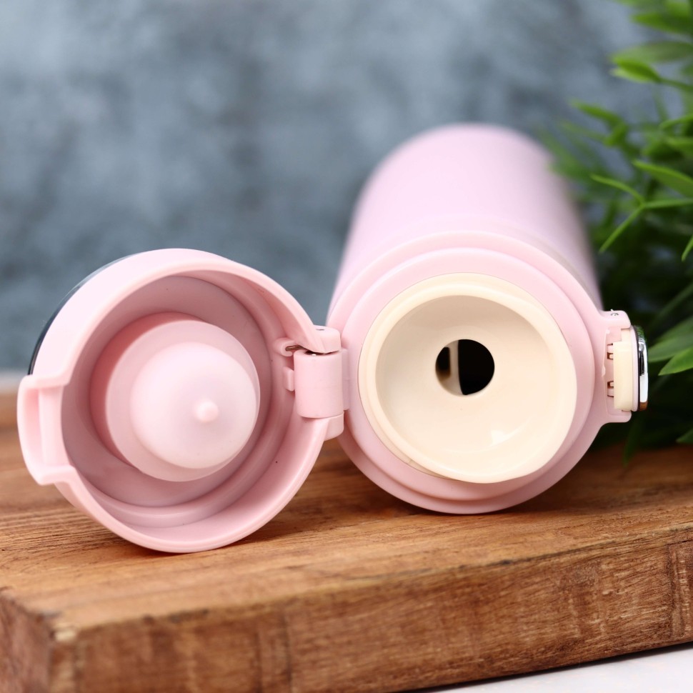 Термос с датчиком температуры Сlassic style (pink), 420 мл