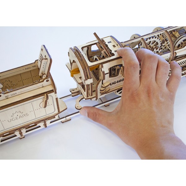 3D-пазл UGears Локомотив с тендером VЭкспресс