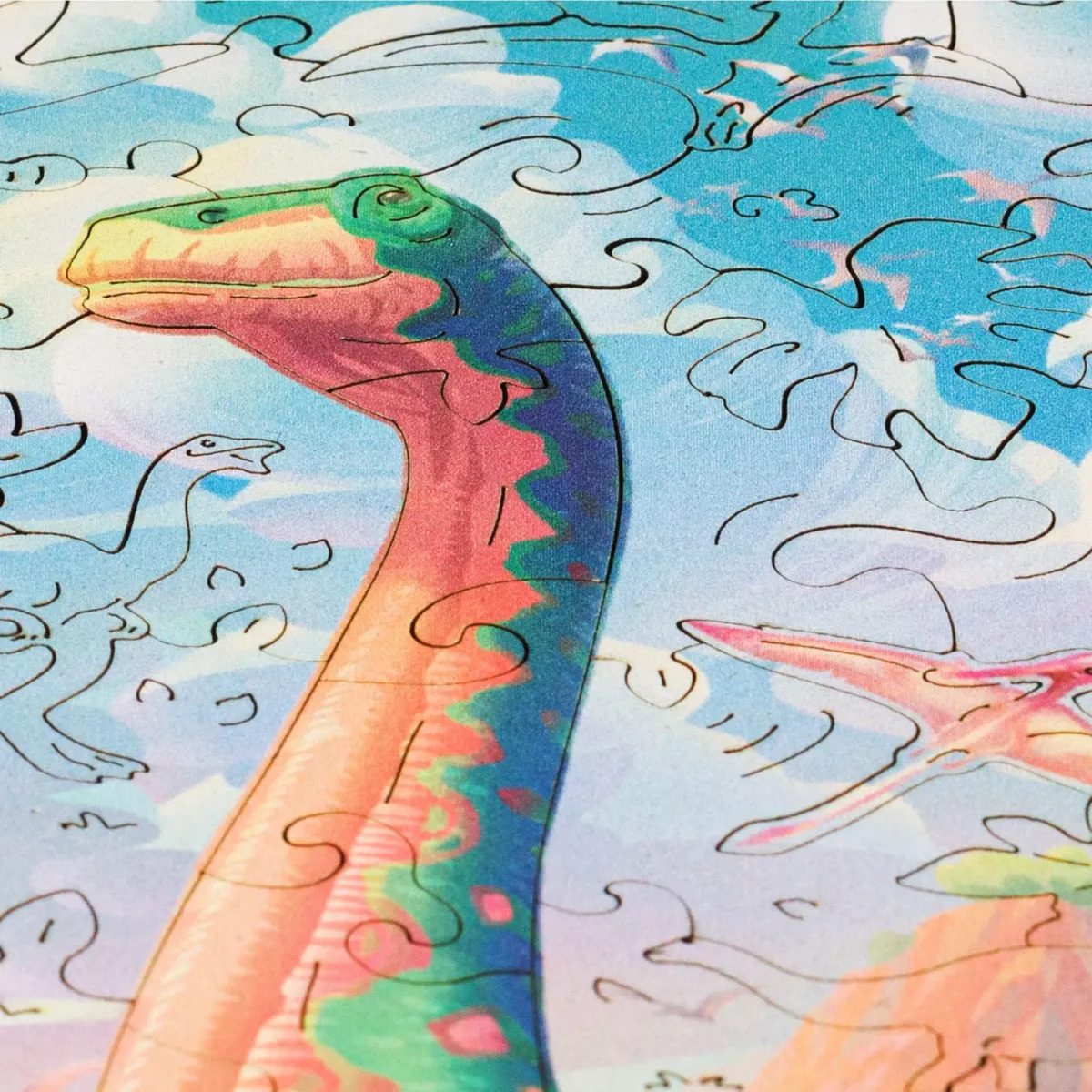 Деревянный пазл Диплодок