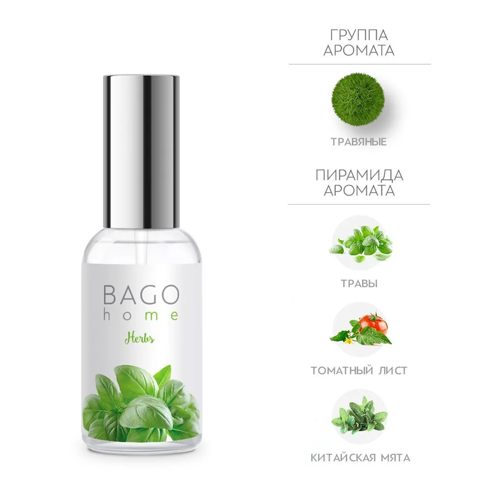 Спрей ароматический для дома Душистые травы 30 мл.