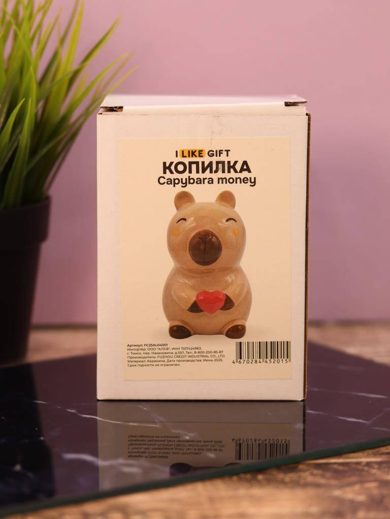Копилка керамическая Capybara money (brown)